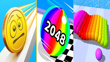 Ball Run 2048 VS Coin Rush VS Canvas Run - All Levels SpeedRun Gameplay Android iOS Ep1