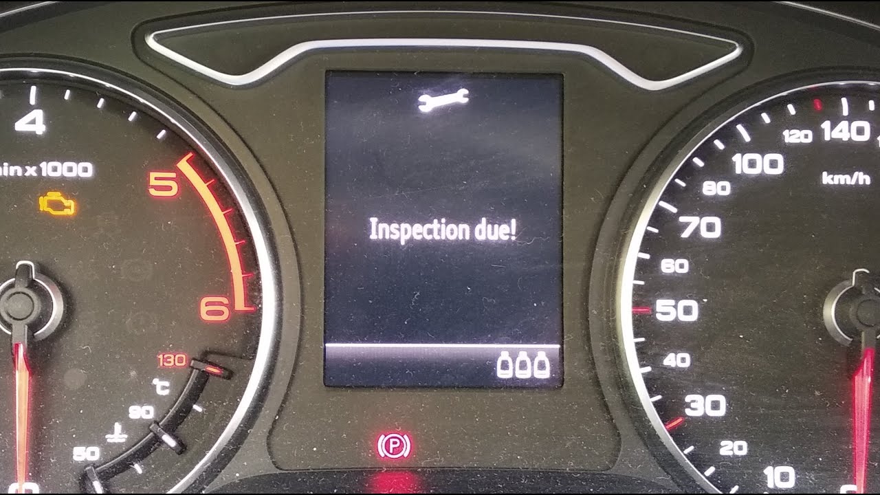 Audi A3 8V 'inspection due' warning quick reset - YouTube