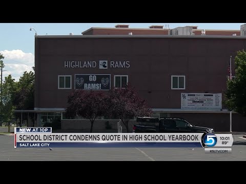 School Officials Apologize For 'Abhorrent' Quote In Highland High Yearbook