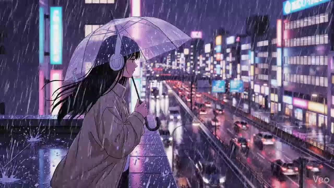 Neon City Rain 🌧️ Lofi Beats for Relaxing Nights