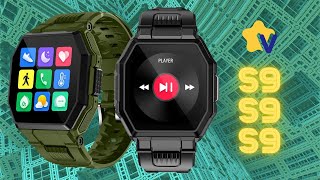 S9 смарт часы мужские - фитнес браслет с пульсометром, тонометром, оксиметром SpO2 плюс сообщения