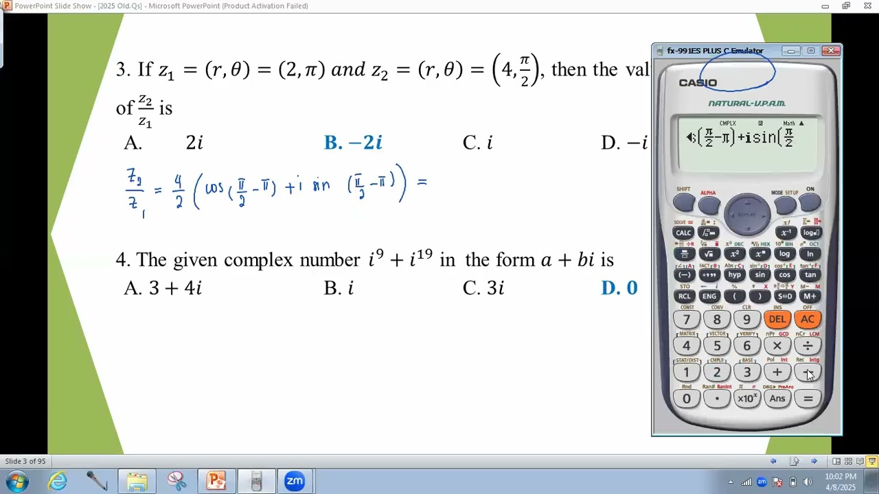 # Grade 12 Math (2025 Old.Qs - Ch 1 - Section A)
