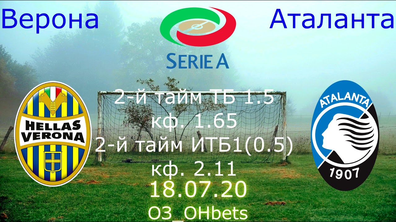 2 Верона Аталанта прогноз 18.07.20 Серия А прогноз на футбол - YouTube