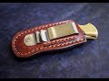 Making belt clip leather sheath for Buck 110
