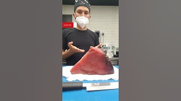 How to Cut Tuna Block for Sushi #shorts #tuna #sushi