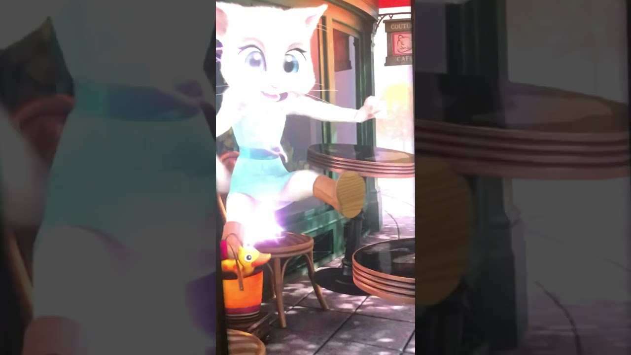 Talking Angela Drinking Lightning Juice