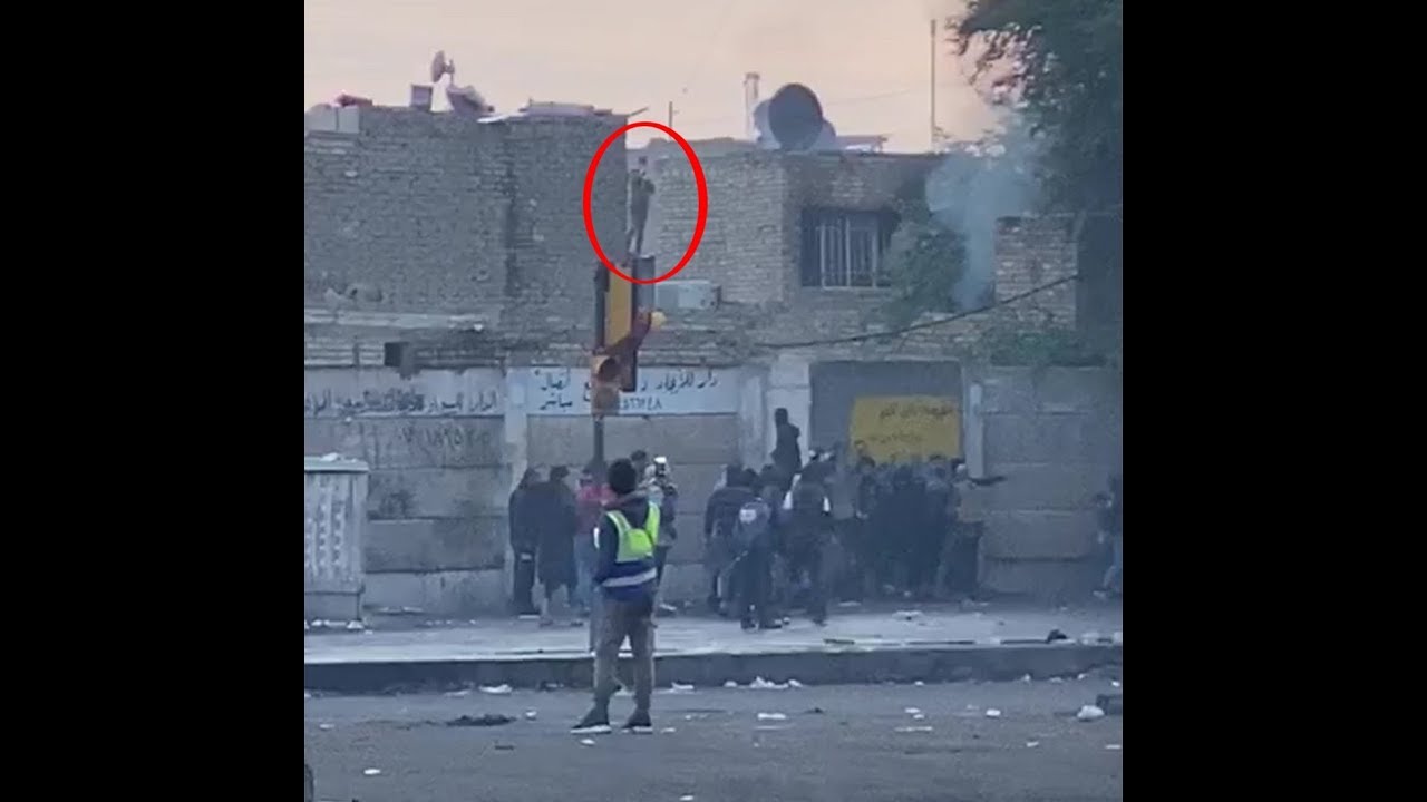 فيديو لحادثة ساحة الوثبة قبل مقتل الشاب وتعليقه على عمود #المربد