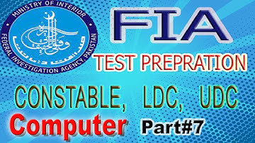 FIA Test Prepration | Computer Part #7 | Top repeated MCQs | LDC,UDC ,Constable MCQs.