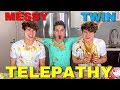 MESSY TWIN TELEPATHY CHALLENGE w/ Brent Rivera