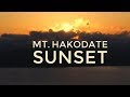 Sunset no teleférico para o Monte Hakodate - Hokkaido