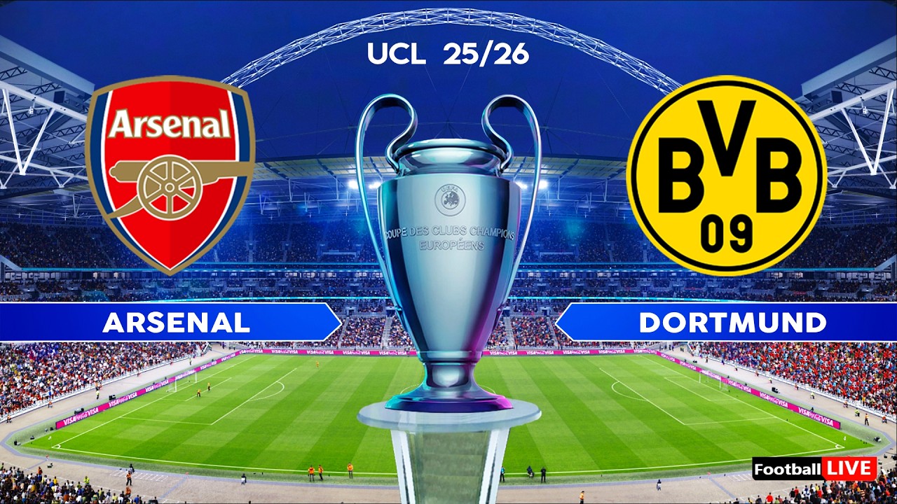 ARSENAL vs BARUSSIA DORTMUND - 2026 UEFA Champions League Round of 16 | Full Match | Simulation PES