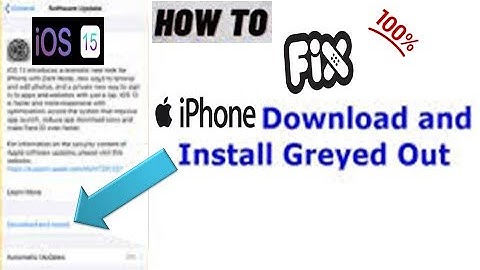 iPhone Software Update Download and Install Greyed Out on iPhone in iOS 14.7.1 || iOS 15