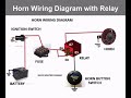 Horn wiring diagram with Relay #automobile #vehicles #electricalengineering #machenical #machenic