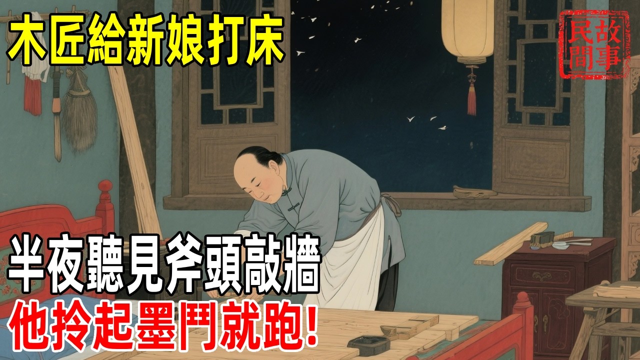 木匠給新娘打床，半夜聽見斧頭敲牆，他拎起墨鬥就跑!【壓箱底的舊事】#故事#民间故事#故事会#民間故事#故事會#温馨故事#民间传统故事
