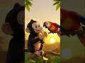 चीकू - जंगल का सबसे खुश बंदर 🐒🦜#shorts #bandarkikahani #moralstory #cartoonvideo