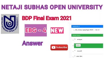 NSOU BDP live 2021 EBG - 4 Final Exam Answer .