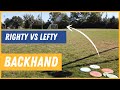 Right Hand vs Left Hand Hyzer Competition | Disc Golf Field Work