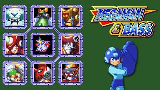 Rockman &amp; Forte (Mega Man &amp; Bass) SNES - All Robot Masters [Mega Buster Only]