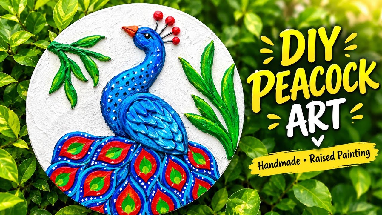 Clay art ️ 🦚How to make Peacock with clay 📲📱 #shorts #trending # ...