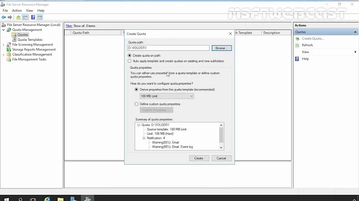 39. How to Configure and Enable Quota on Shared Folder Using FSRM in Windows Server 2016
