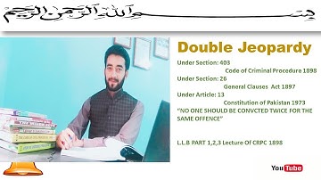 Double jeopardy - Concept of Double jeopardy -  Section 403 crpc - Criminal Law - double jeopardy