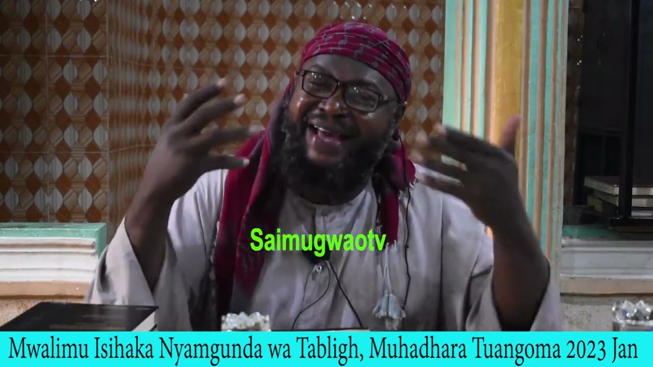 MWALIMU NYAMGUNDA AWAPA SOMO  MASALAFI KAIFIYA YA TABLIGH ILIVYO NA KUWAHOJI WAO YAO WAMEITOA WAPI