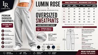 Lumin Rose Oversized Sweatpants -Soft 340 GSM screenshot 5