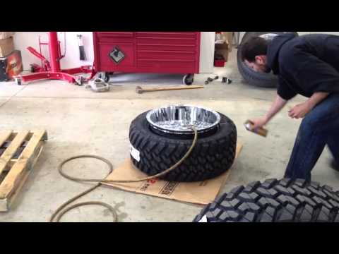 Ether starting fluid tire mount explosion