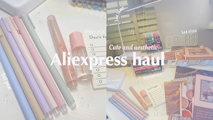 🍞 cute & aesthetic aliexpress haul // unboxing useful items + gifts! 