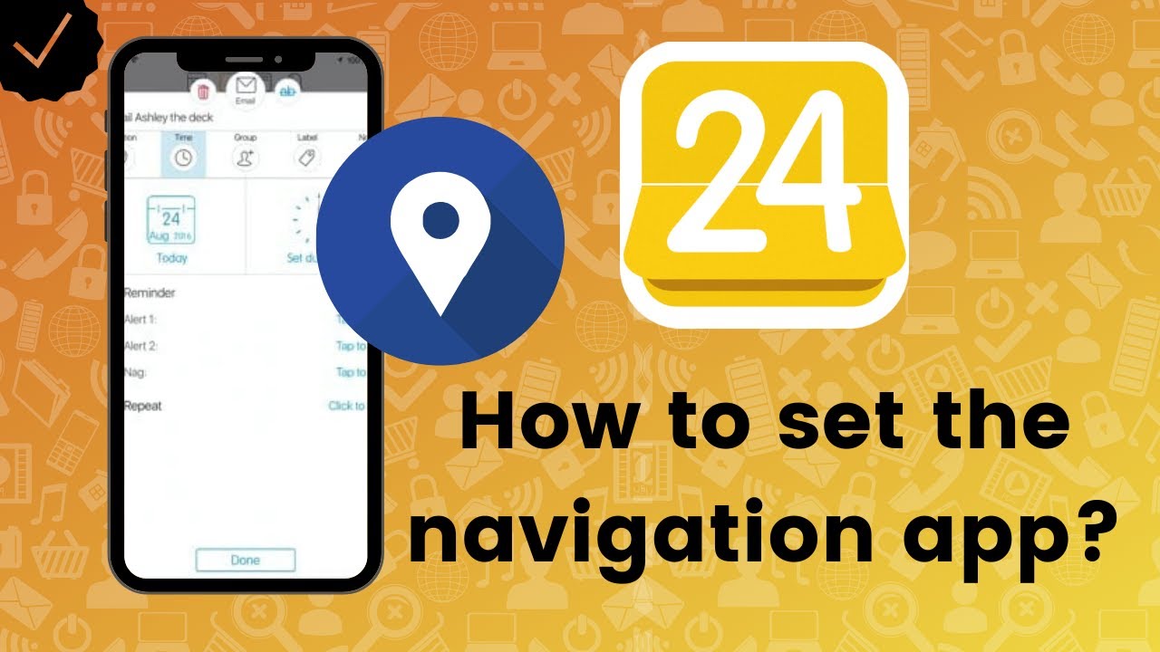 How to set the navigation app in 24me? - YouTube