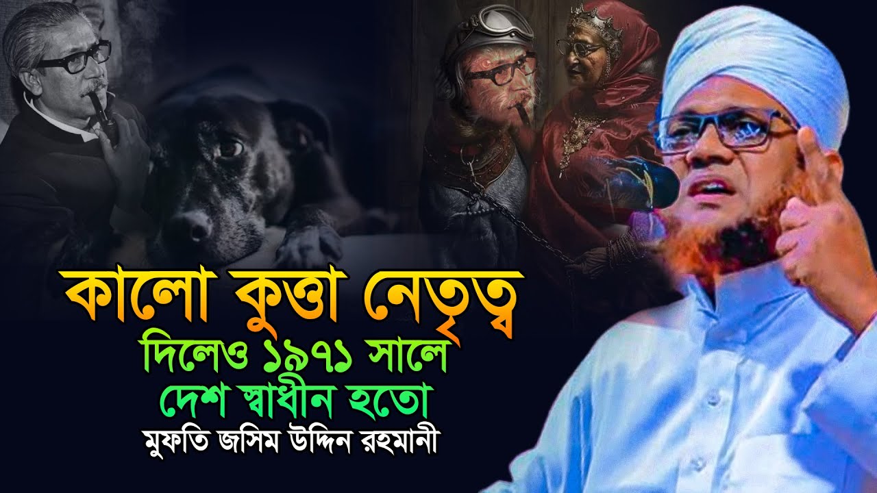 ৭১ সালে কালো কুত্তা নেতৃত্ব দিলে দেশ স্বাধীন হতো,জসিম উদ্দিন রহমানী ওয়াজ,Mufti Jasim Uddin Rahmani