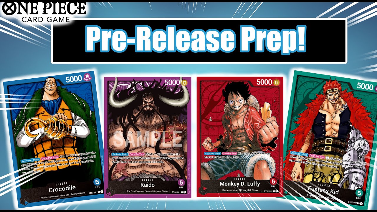 PreRelease Prep! One Piece TCG! YouTube