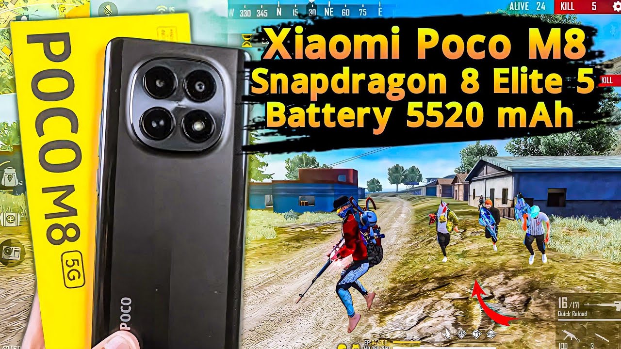 Xiaomi Poco M8 Full Free Fire Gameplay Review Full Test