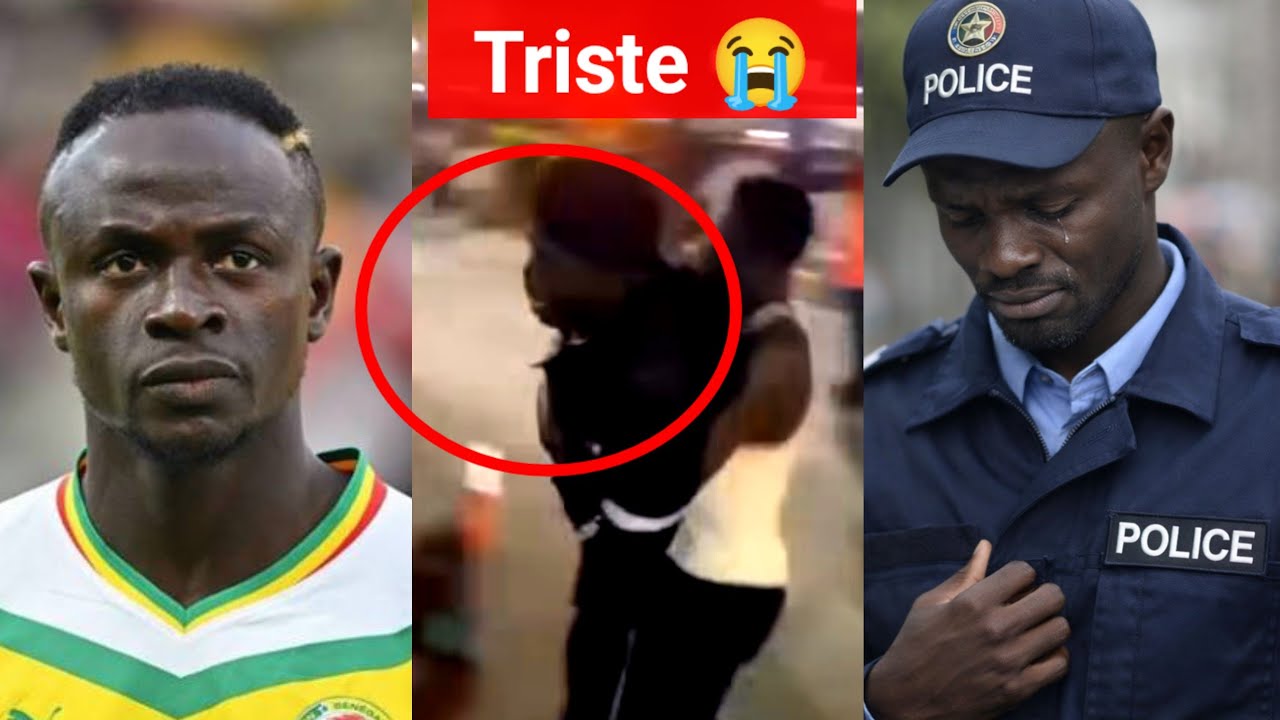 Triste 😭Regarde Ce Policier Après la Triste Nouvelle de Sadio Mané ! Sénégal Gagné Égypte Rakadiou😂