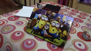 Laptop screen protector film , keyboard protector & minion skin | installing on Hp Core i3 BE-012TU screenshot 5