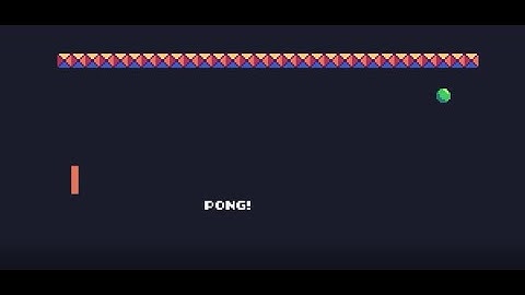 Pong for TIC-80 Example