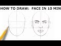 How to draw face  basic proportion