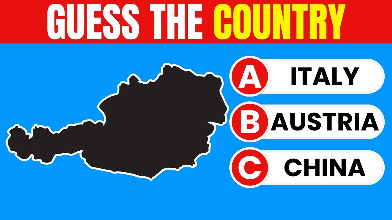 🚩 Guess The Country By Its Shape Quiz 🌎 | Geography Quiz Challenge 🗺️ ...