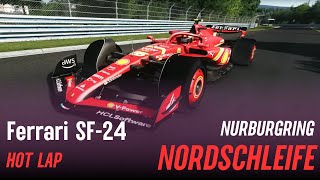 Carlos Sainz Jr.'s F1 Ferrari SF 24 2024 Hot Lap Nurburgring Nordschleife Lap Assetto Corsa