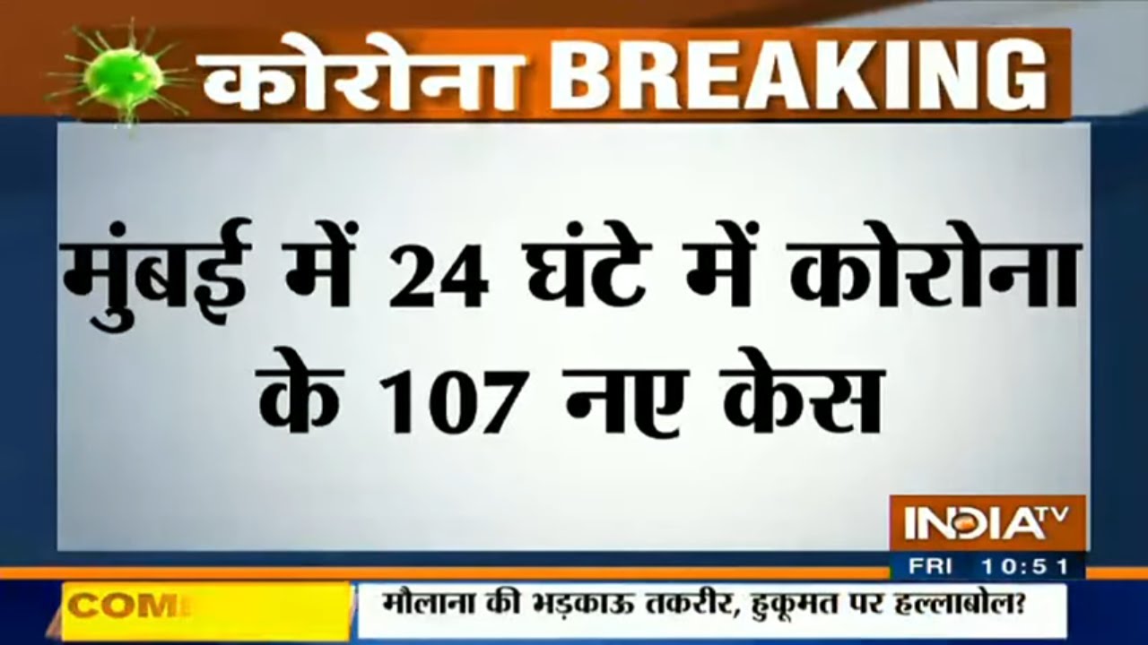 मुंबई में 24 घंटे में कोरोना के 107 नए मामले; अब तक कुल 2043 केस, 116 की मौत