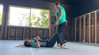 Ashley knee on the belly escape sequence