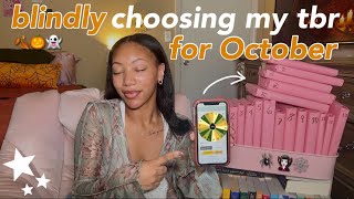 *BLINDLY* choosing my October tbr 👻📙🎃 | ALL OF THE BOOKS I WANT TO READ IN OCTOBER + announcements!!