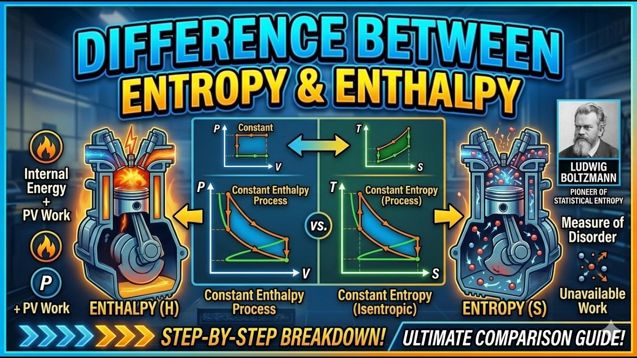 Difference Between Entropy and Enthalpy | Thermodynamics Explained for ...