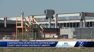 Meta stops construction at Sarpy County data center due to racist graffiti