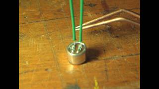 Soldering connections to a microphone with 5/64 Fixed Dual Probe Handpiece