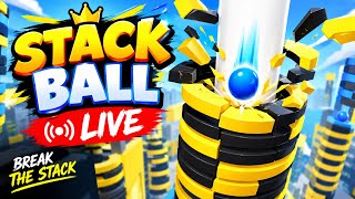 Stack Ball Gameplay 🔥 | Crazy Levels & Satisfying Smash | LIVE