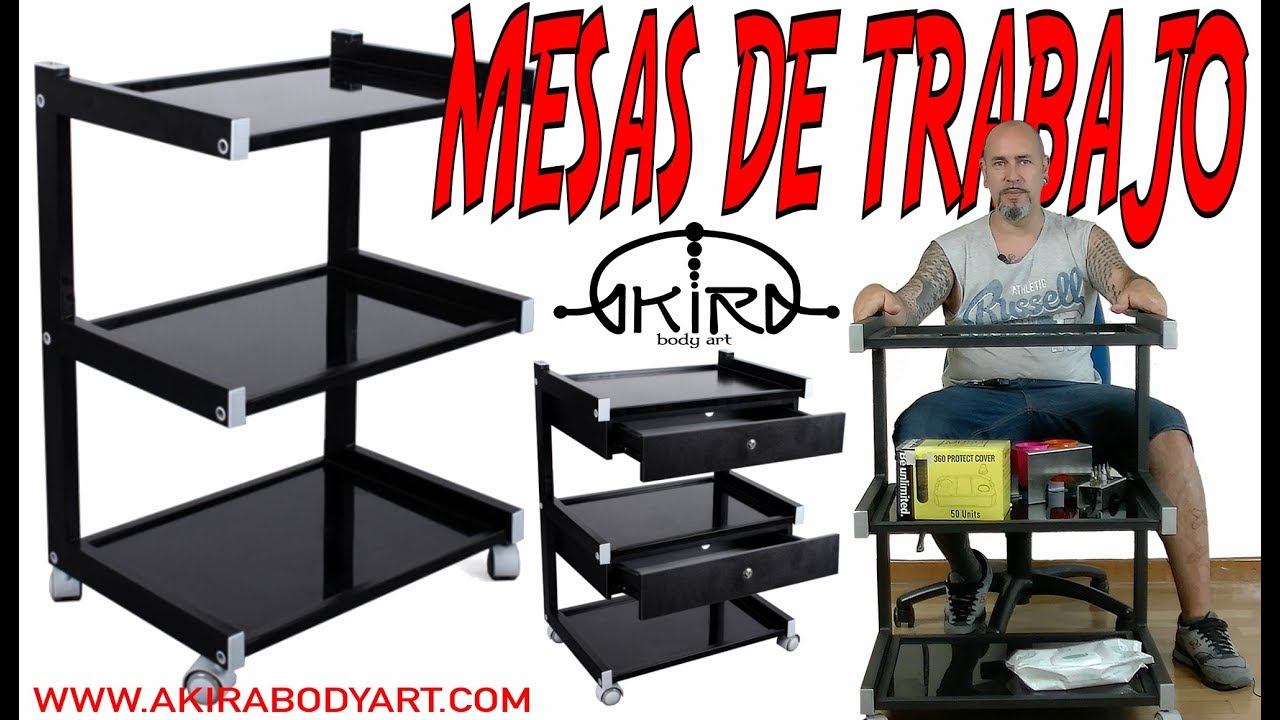 Mesa de Trabajo Tattoo HUMMER Y HIGH CLASS  Video Tutorial de Akira Body  Art 