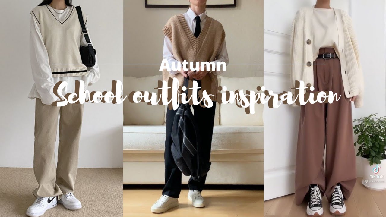 Back to school outfit inspiration Autumn school lookbook 2022 YouTube