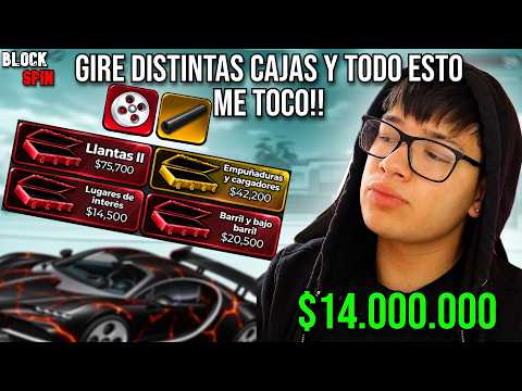 GIRE 4 CAJAS DE COSAS DISTINTAS EN UN MISMO SERVIDOR Y TODO ESTO ME SALIO!! blockspin roblox