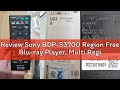 Review Sony BDP-S3700 Region Free Blu-ray Player, Multi Region Smart WiFi 110-240 Volts, 6FT HDMI Ca